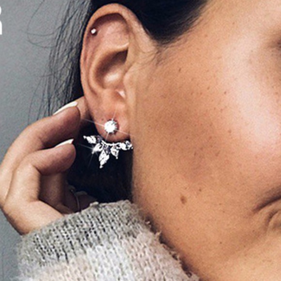 Jewelry - 5 for $25 Silver Color Double Sided Earrings